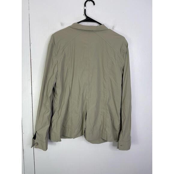 Eddie Bauer Jacket Womens 18 Travex Safari Gardening Zip Pockets Button Front - Picture 2 of 9